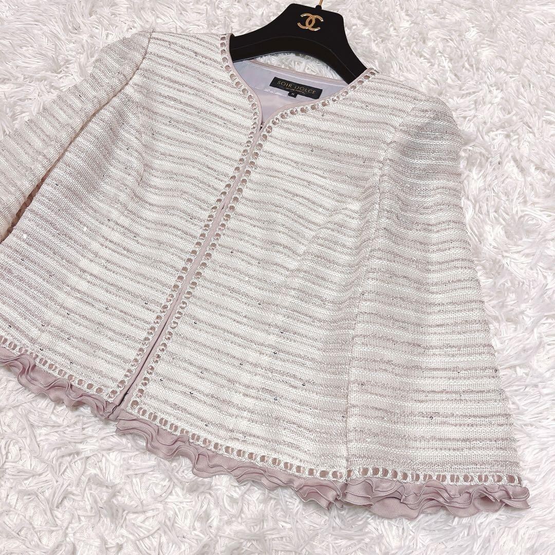 東京ソワール soir dolce セレモニー ジャケット ワンピース 11号_画像6