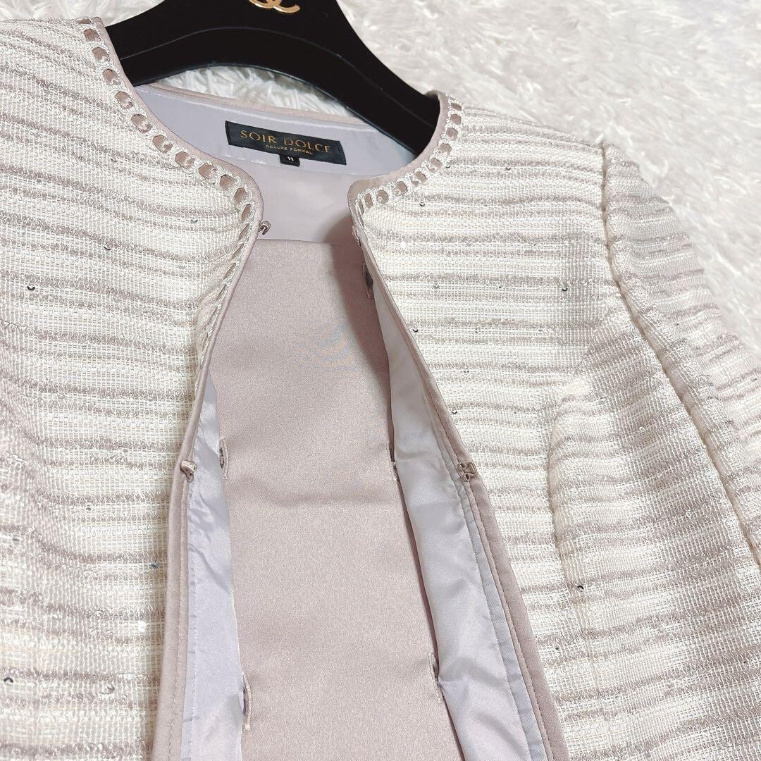 東京ソワール soir dolce セレモニー ジャケット ワンピース 11号_画像9