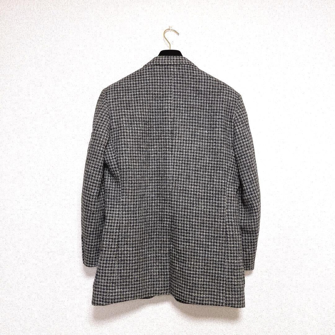 ハリスツイード 日本製 千鳥格子 テーラード ジャケット_画像5