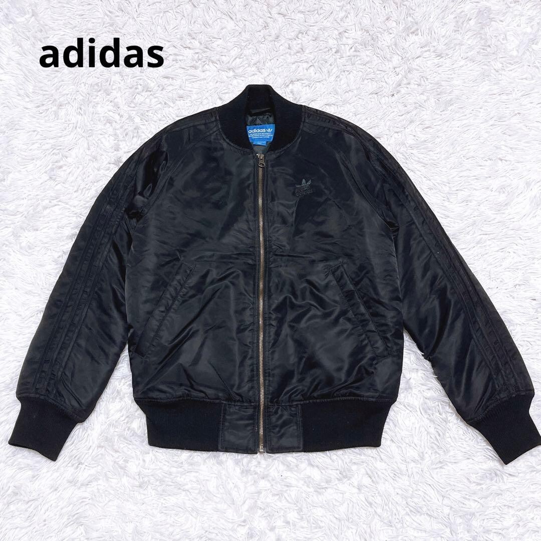 アディダス MA1 中綿 ジャケット スリーライン ユニセックス 黒 XS_画像1