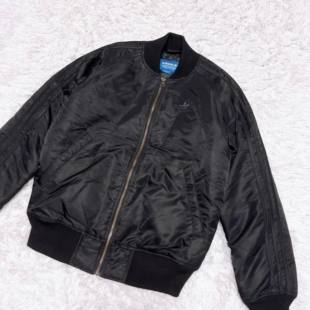 アディダス MA1 中綿 ジャケット スリーライン ユニセックス 黒 XS_画像2