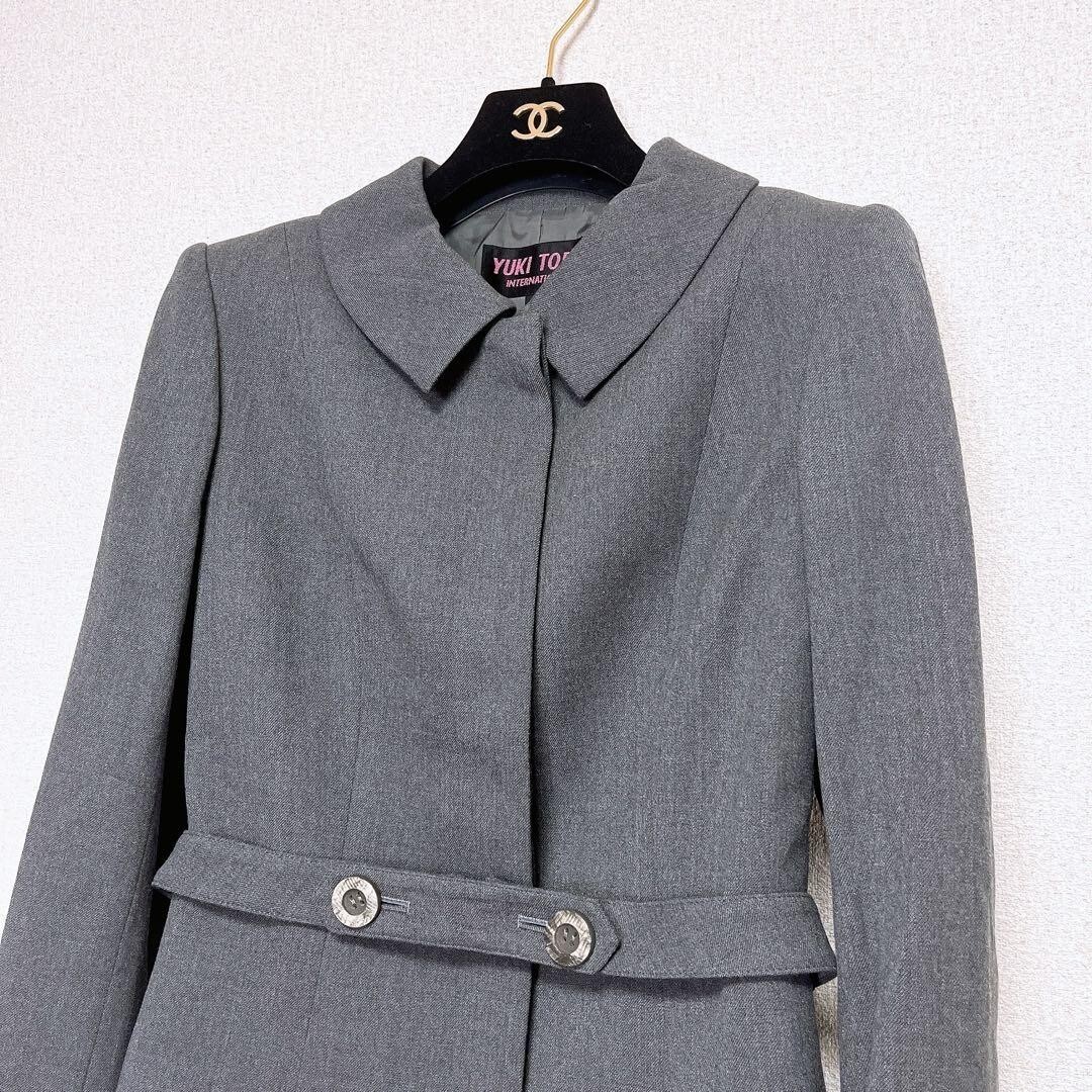 YUKI TORII ジャケット スカート セットアップ スーツ グレー 9号_画像3