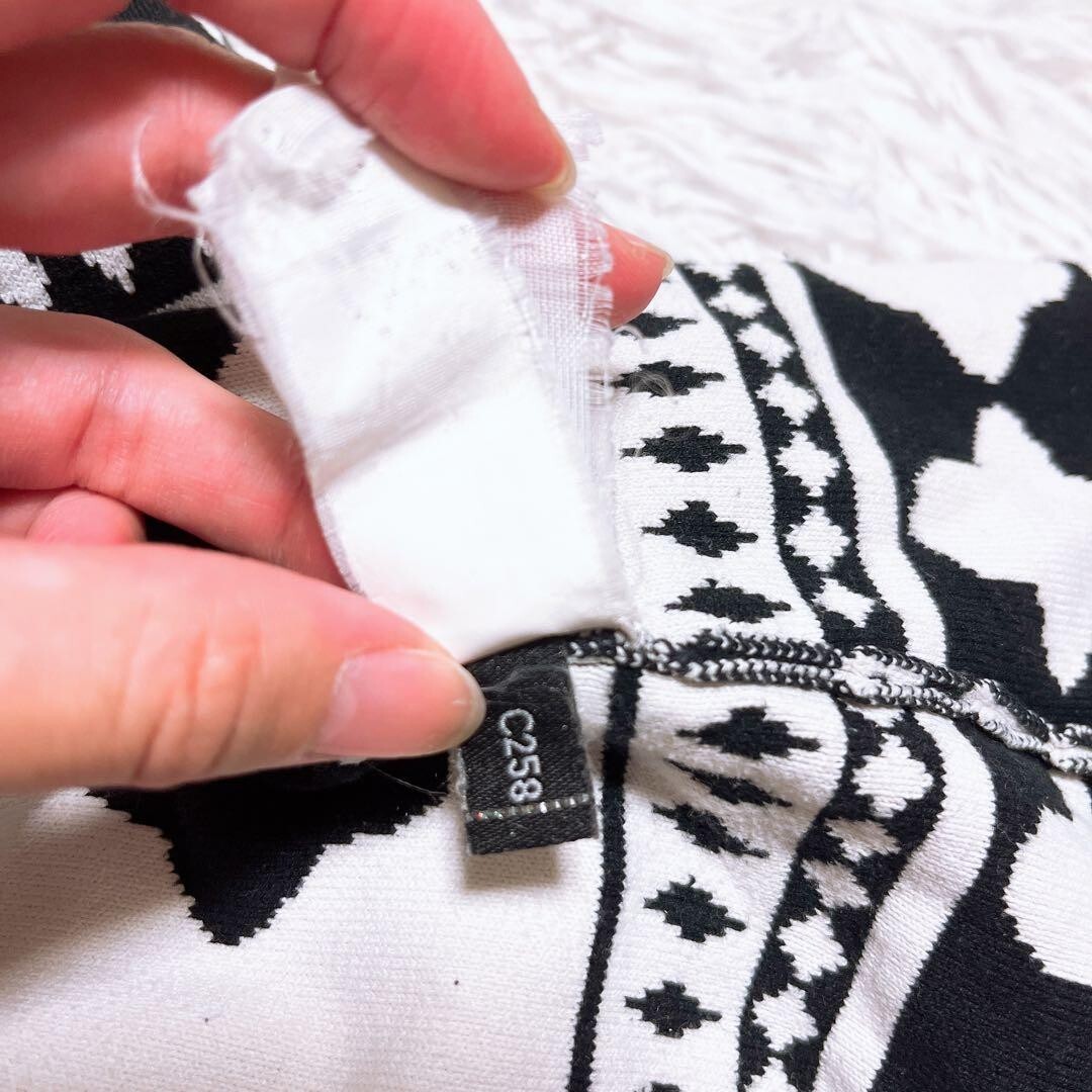 ケイトスペード ニューヨーク ジャガード ニット 総柄 ワンピース ノースリーブ_画像8