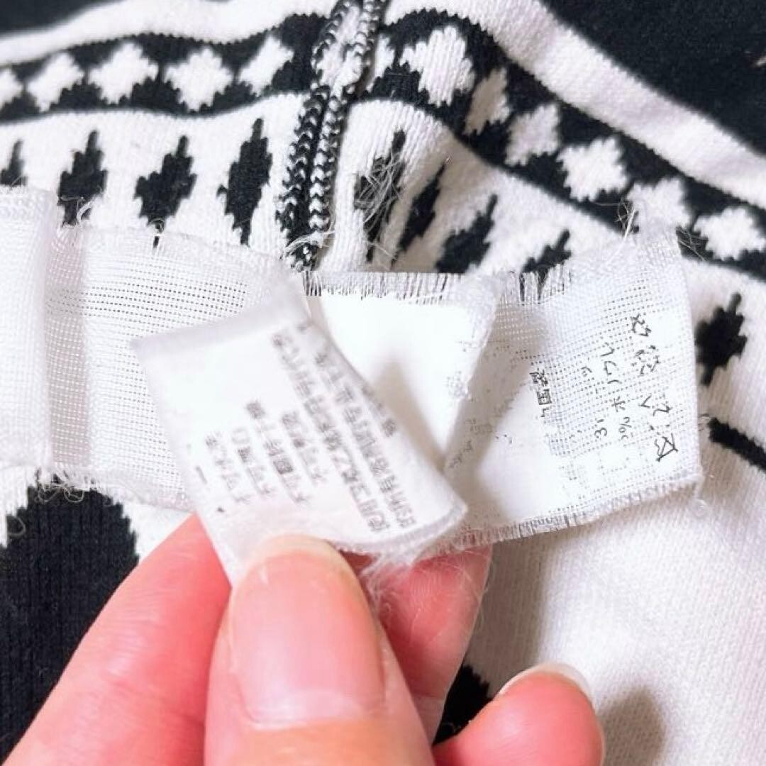 ケイトスペード ニューヨーク ジャガード ニット 総柄 ワンピース ノースリーブ_画像9