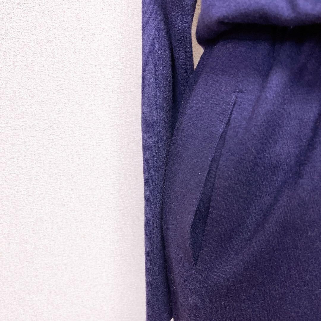 ピンキーアンドダイアン リラックス ウール サイド スリット ワンピース 紫_画像7