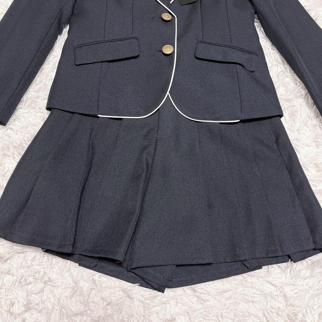 美品 150 160 ５点セット 女の子 キッズ スーツ 正装 ネイビー_画像5