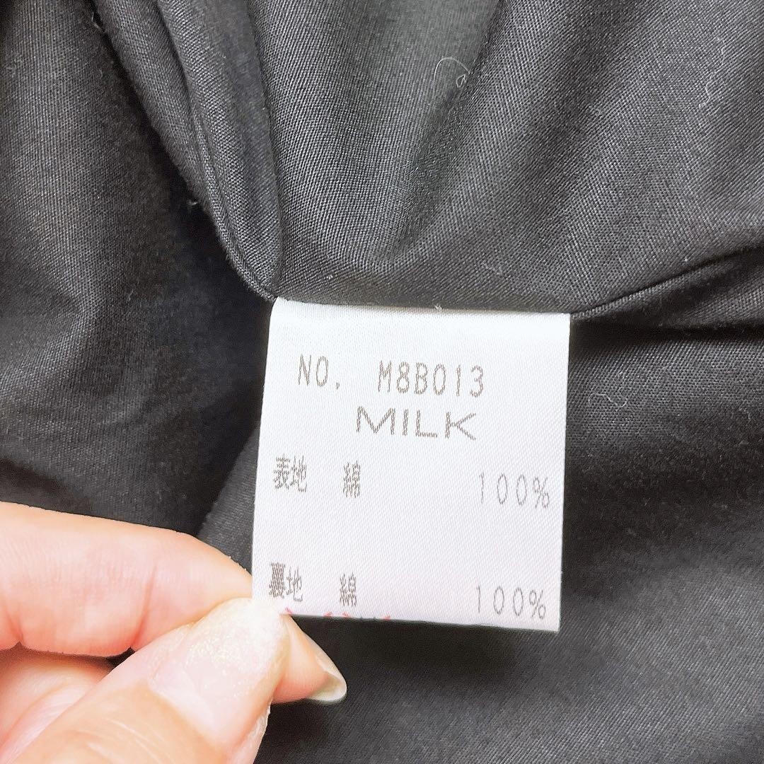 MILK レース ドレス ワンピース ゴスロリ フリル 黒 ノースリーブ リボン_画像6