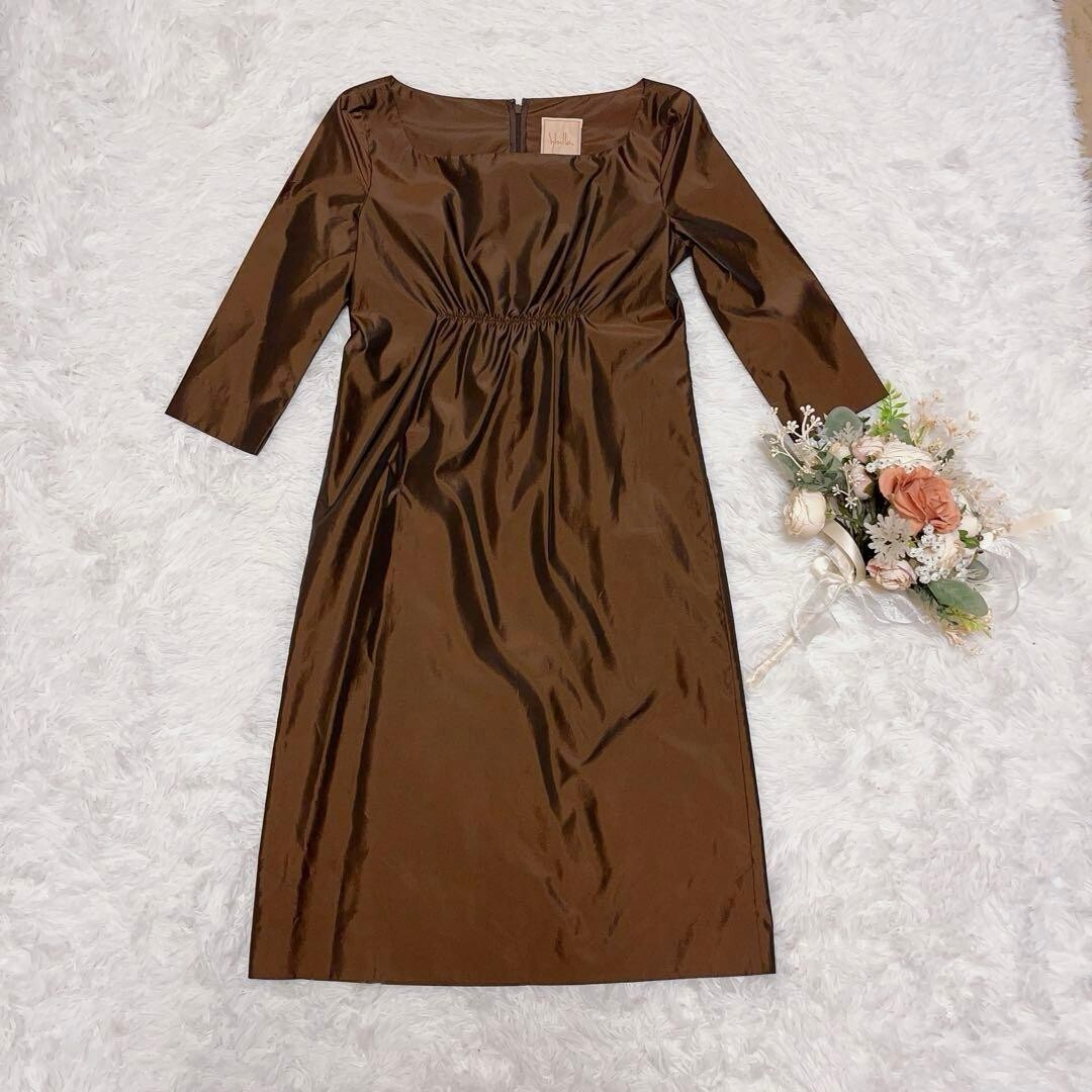 Sybilla シビラ エレガント ワンピース ドレス スクエアネック ギャザー_画像1