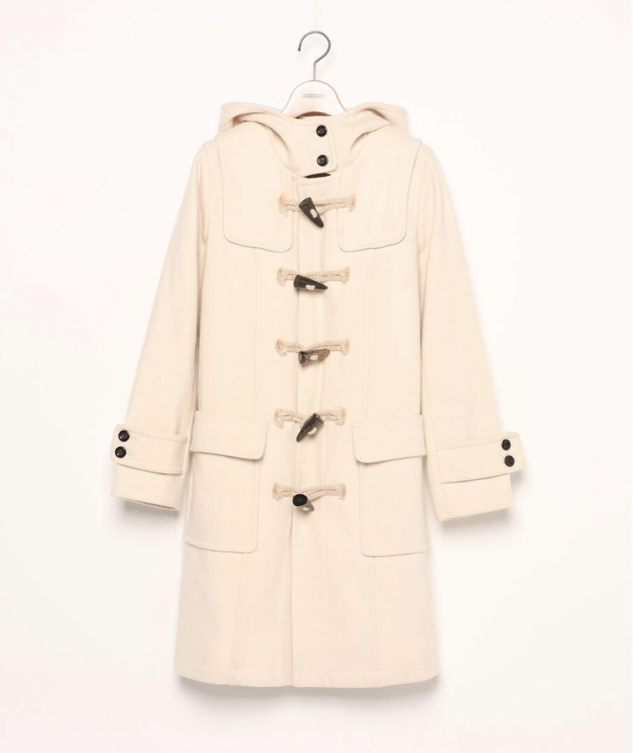 ダイアグラム ロング ダッフル コート ホワイト ベージュ ウール アンゴラ_画像1