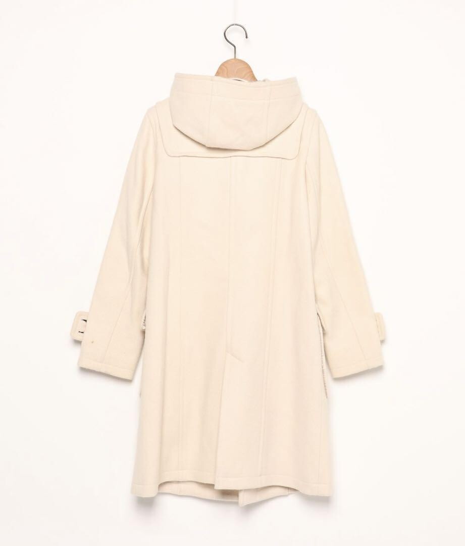 ダイアグラム ロング ダッフル コート ホワイト ベージュ ウール アンゴラ_画像2