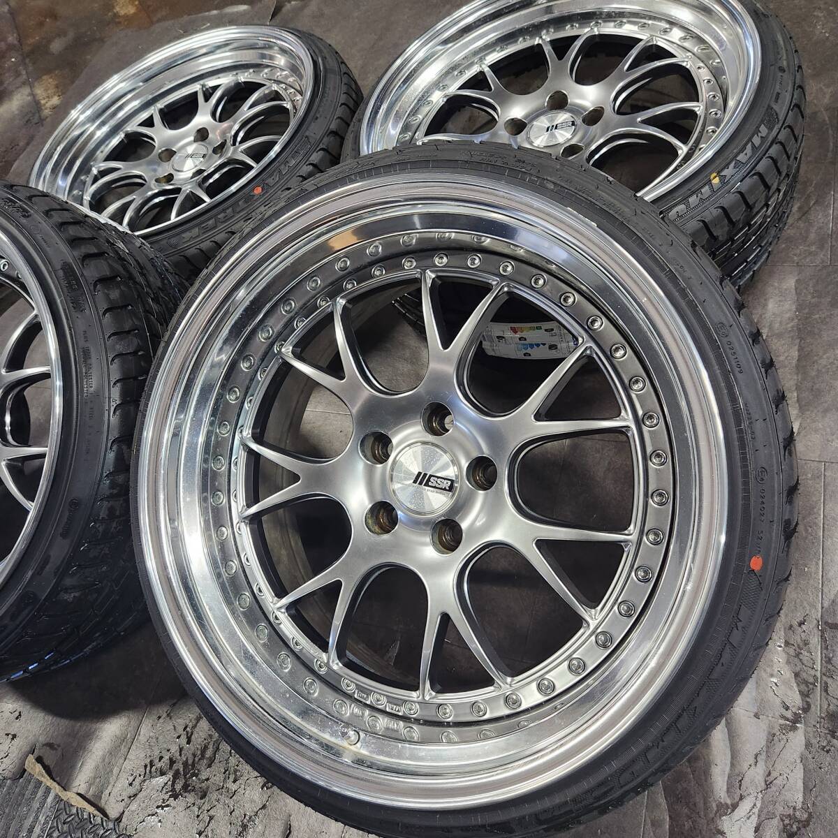 SSR【新品タイヤセット】プロフェッサーMS3 深リム/ステップリム ヴェルファイア/クラウン/フーガ/アルファード/エルグランド他車PCD114.3_画像4