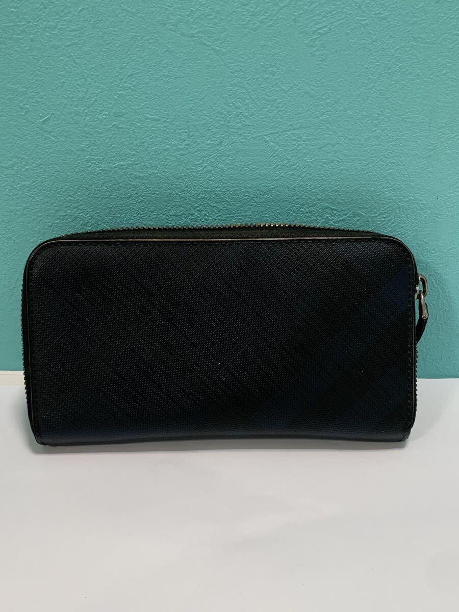 BURBERRY 長財布 ラウンドファスナー ラグジュアリー ビジネスシーン ファスナー部分不備有り ジャンク品_画像2