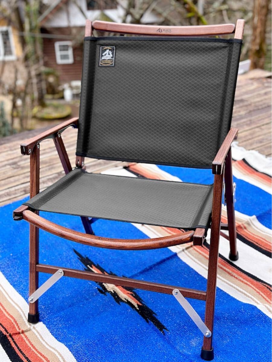 新品未開封 BLACK DESIGN BD ローチェアー LOW 格子 ブラック 黒 ブラックデザイン ローチェア アウトドアキャンプ チェアー 折り畳み 椅子_画像7