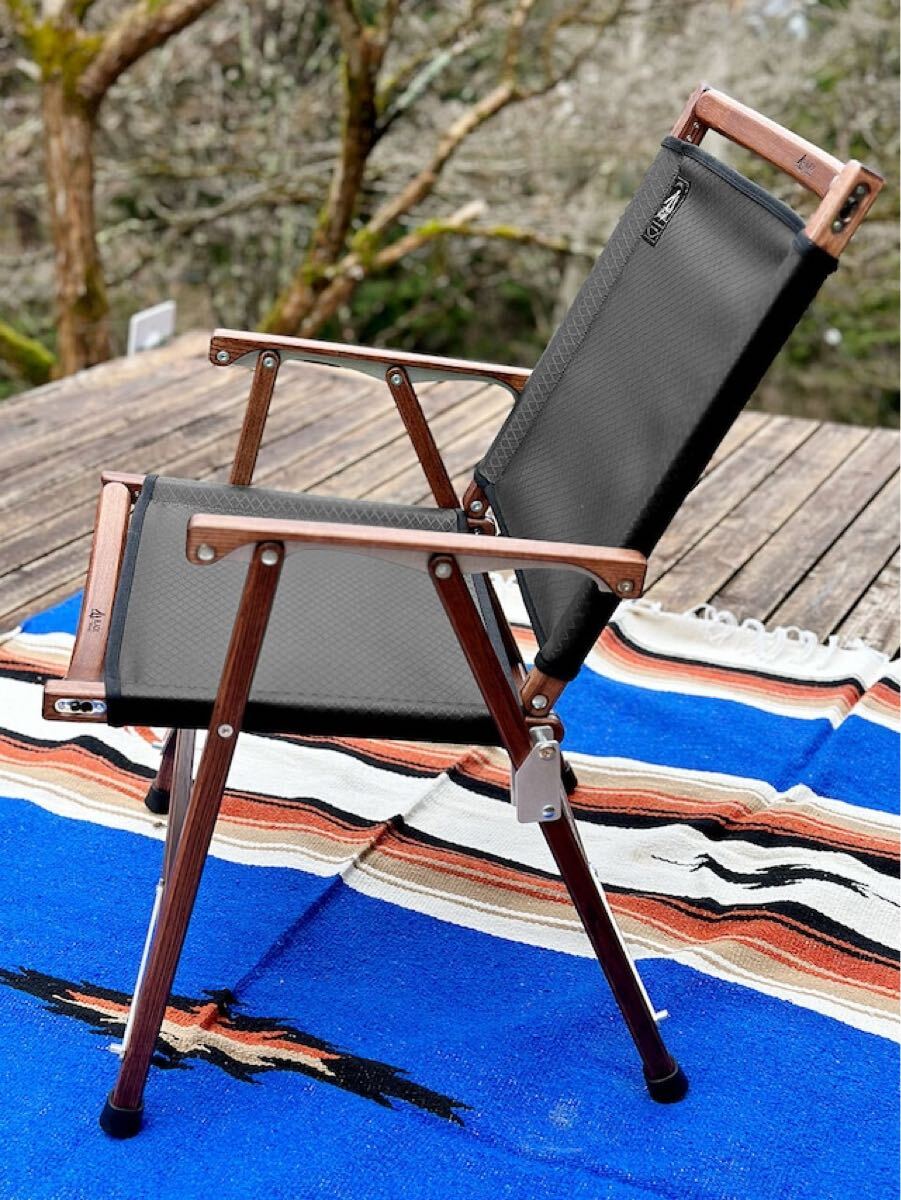 新品未開封 BLACK DESIGN BD ローチェアー LOW 格子 ブラック 黒 ブラックデザイン ローチェア アウトドアキャンプ チェアー 折り畳み 椅子_画像9