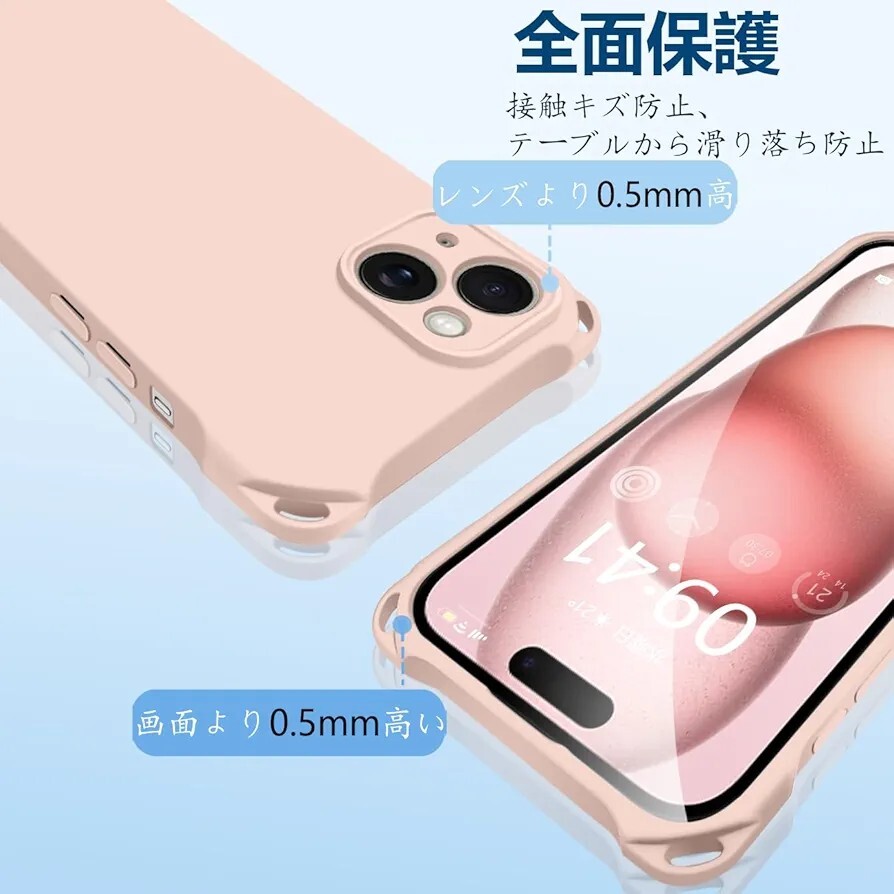 iPhone15 Pro max ケース ネック ショルダー ストラップ付き スマホ シリコン 耐衝撃 アイフォンカバー 斜めがけ ストラップ付き ピンク_画像6