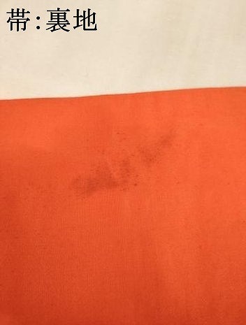 平和屋着物[]七五三　女の子　３歳　祝着　三つ身　帯セット　片輪車花蝶文　金彩　洗える着物　AAAU5432ja_画像8