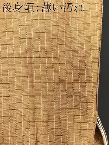 平和屋着物■上質な紬　格子柄　正絹　逸品　CAAQ5448kb_画像5