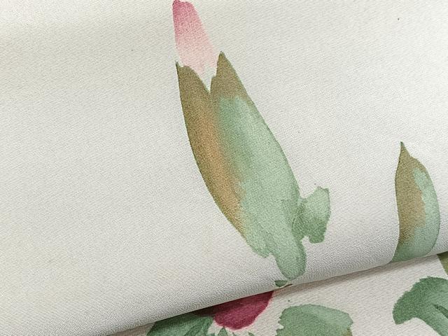 平和屋着物●アンティーク　大正ロマン　九寸名古屋帯　手描き　草花文　正絹　逸品　BAAV3150hv_画像5