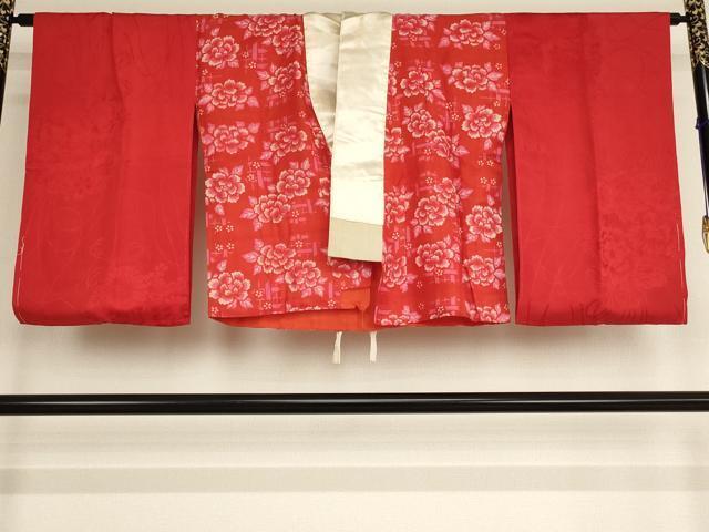  flat мир магазин кимоно [] античный Taisho роман ребенок девочка длинное нижнее кимоно ... документ натуральный шелк замечательная вещь AABA1213ja