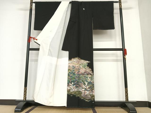 平和屋着物■豪華黒留袖　作家物　松竹梅　正絹　逸品　AAAT0434zg_画像2