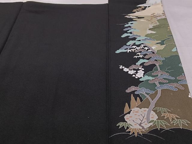 平和屋着物■豪華黒留袖　作家物　松竹梅　正絹　逸品　AAAT0434zg_画像8