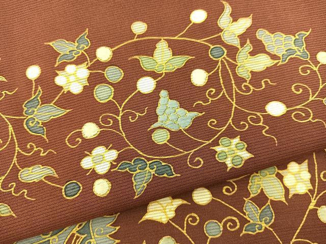 平和屋着物＊夏物　訪問着　絽　刺繍　唐草文　正絹　逸品　BAAS8727fw_画像5