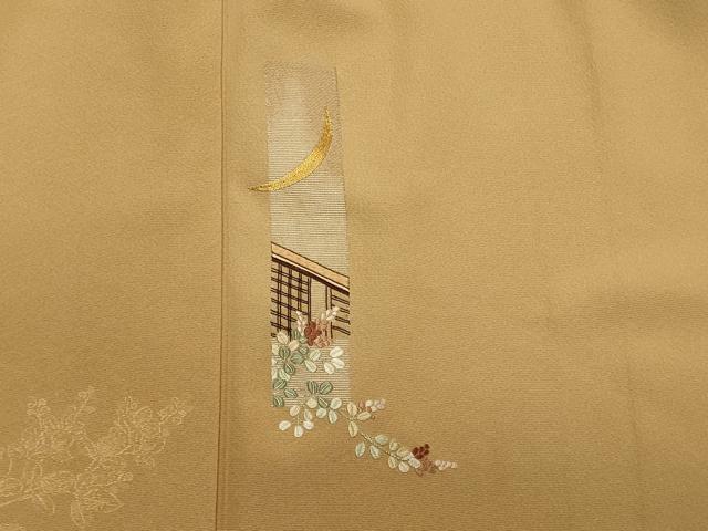 平和屋着物■豪華色留袖　駒刺繍　短冊枝花文　銀糸　正絹　逸品　CAAK1929oy_画像4