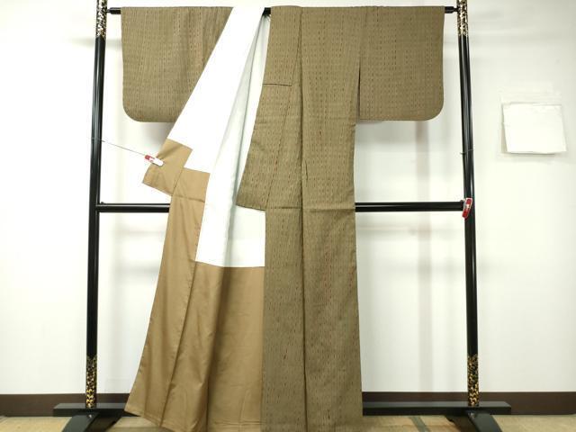 平和屋着物■上質な紬　杢目文様　正絹　逸品　CAAM1667ev_画像3