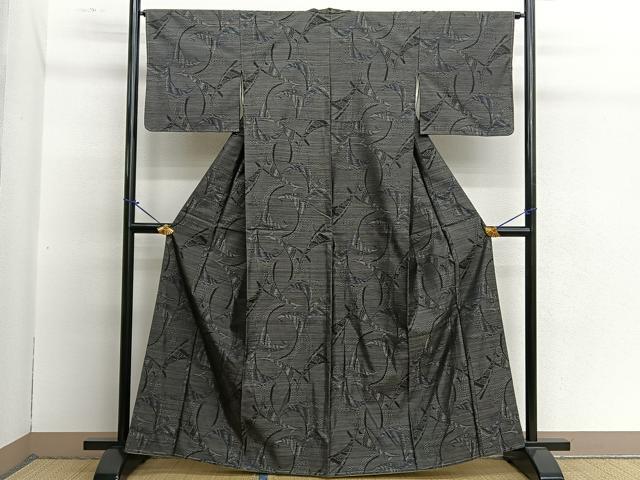 平和屋着物●本場大島紬　孔雀　正絹　逸品　BAAN6985pm_画像2