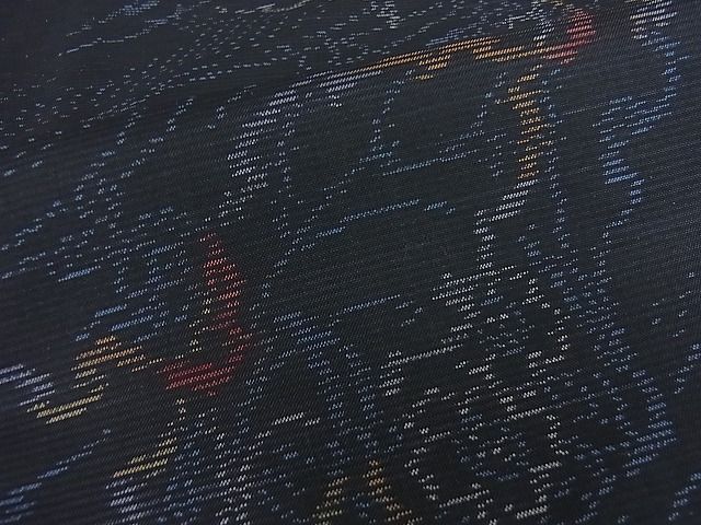 平和屋着物■本場大島紬　流水枝花文　逸品　DAAA6453ya_画像4