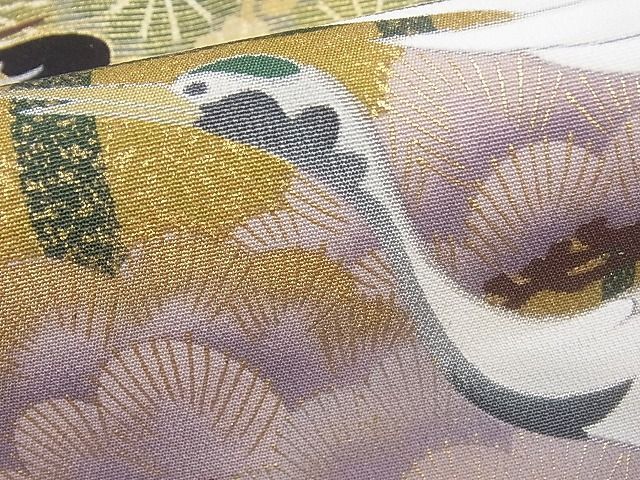 平和屋着物■豪華黒留袖　作家物　駒刺繍　松竹梅飛鶴文　金彩　逸品　CAAB6904ev_画像5