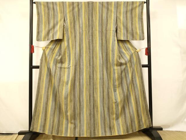 平和屋着物■上質な紬　間道　正絹　逸品　AAAS4319fw_画像1