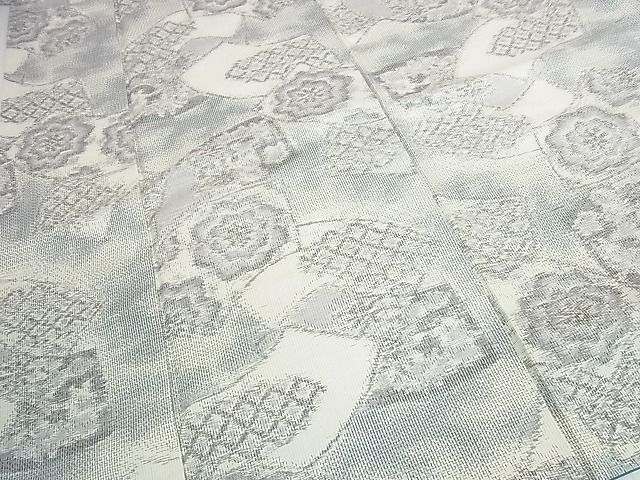 平和屋着物■上質な紬　地紙吉祥花文　胴抜き仕立て　逸品　mz2293_画像4