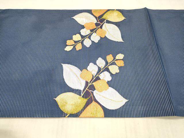 平和屋着物＊夏物　九寸開き名古屋帯　流水藤花房　金銀糸　正絹　逸品　DAAX8625cm_画像5