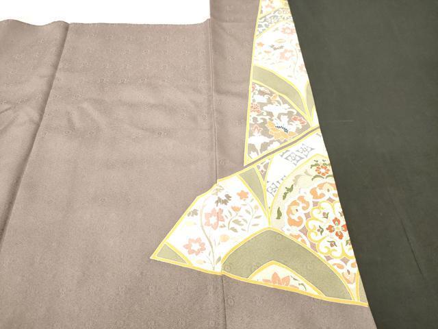 平和屋着物■豪華色留袖　駒刺繍　花唐草文　金彩　正絹　逸品　DAAP5850tw_画像7