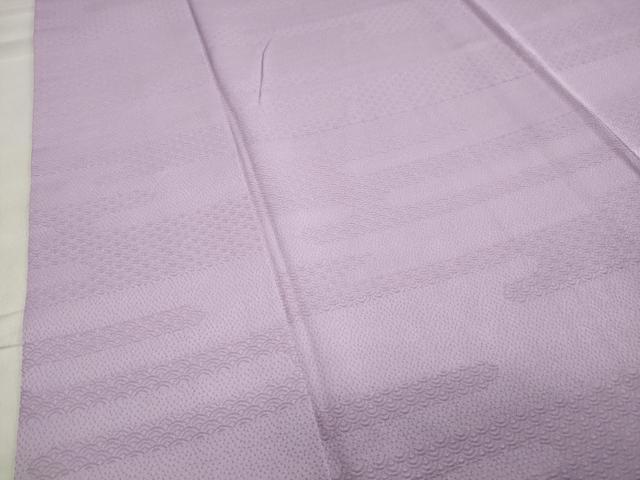 平和屋着物■上質な色無地　エ霞青海波地紋　紅藤色　正絹　逸品　CAAY6707gh_画像4