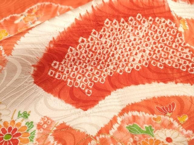  flat мир магазин кимоно * девочка 10 три три . ребенок праздничная одежда * двойной пояс obi комплект диафрагмирования земля бумага цветок документ золотая краска .. прекрасный обращение замечательная вещь DAAR1370jm