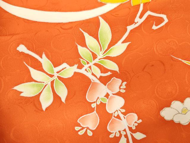 flat мир магазин кимоно * девочка 10 три три . ребенок праздничная одежда * двойной пояс obi комплект ветка цветок документ золотая краска замечательная вещь CAAR6588ze