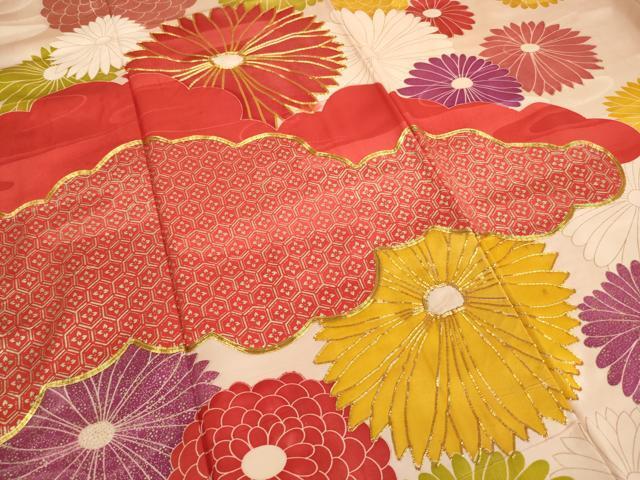 flat мир магазин кимоно * девочка 10 три три . кимоно с длинными рукавами ребенок пешка вышивка . брать .. документ золотой серебряный . замечательная вещь AAAT9949ja