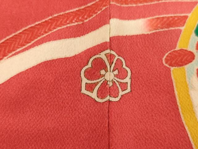 flat мир магазин кимоно * античный Taisho роман девочка 10 три три . ребенок праздничная одежда .. тамбурин без тарелочек документ цвет туловище обратная сторона :. цвет натуральный шелк замечательная вещь AAAU5367ja