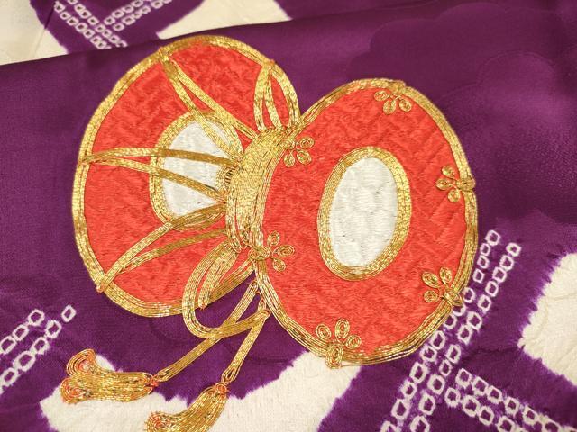 flat мир магазин кимоно * девочка 10 три три . ребенок пешка вышивка диафрагмирования тамбурин без тарелочек цветок документ золотая краска замечательная вещь DAAR6300ma