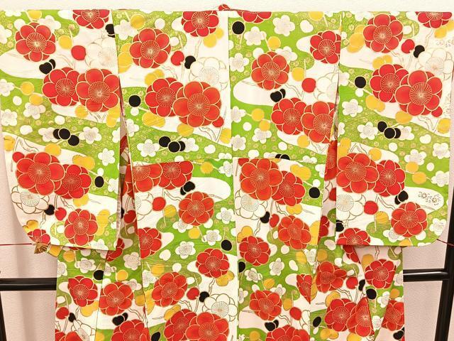 flat мир магазин кимоно * девочка 10 три три . ребенок слива цветок документ золотая краска замечательная вещь BAAT7287mz