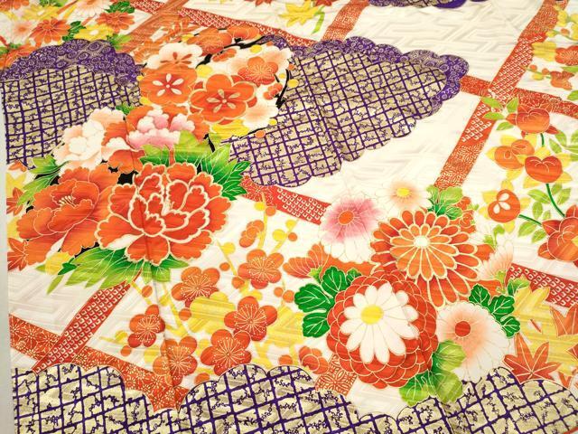 flat мир магазин кимоно * девочка 10 три три . ребенок праздничная одежда . брать .... цветок документ золотая краска замечательная вещь CAAT6239ze