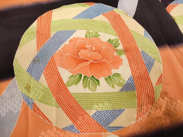 flat мир магазин кимоно * semi античный девочка 10 три три . ребенок праздничная одежда .. цветок документ замечательная вещь CAAV9235ze