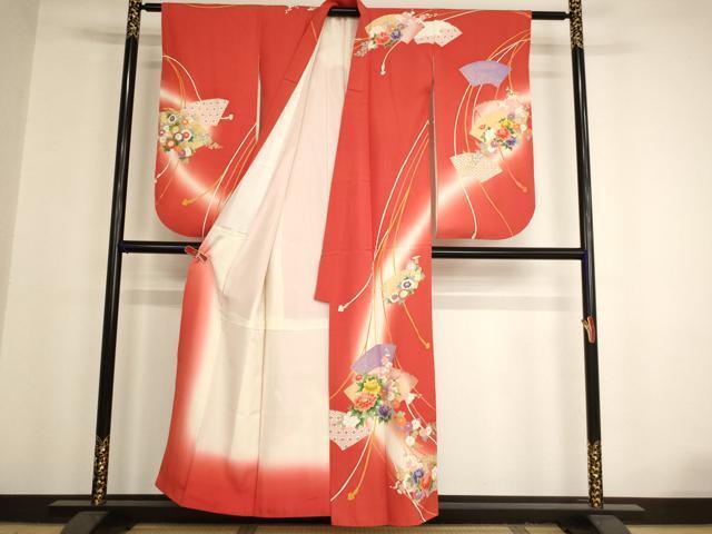 flat мир магазин кимоно * 10 три три . праздничная одежда бумажная часть веера цветок документ .. окраска золотая краска натуральный шелк замечательная вещь AAAY2481ja
