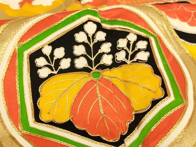  flat мир магазин кимоно * девочка 10 три три . ребенок праздничная одежда пешка вышивка Hanamaru документ золотая краска замечательная вещь AAAY2551ja