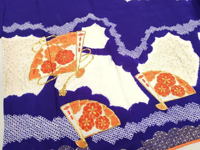  flat мир магазин кимоно * девочка 10 три три . ребенок праздничная одежда * длинное нижнее кимоно * двойной пояс obi комплект пешка вышивка диафрагмирования кипарисовик туполистный . цветок документ золотая краска замечательная вещь CAAV9404ze