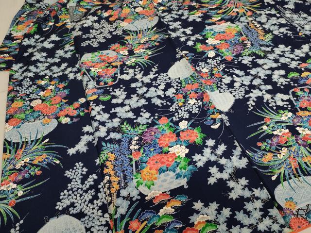  flat мир магазин кимоно * девочка 10 три три . ребенок праздничная одежда цветок . документ натуральный шелк замечательная вещь AAAY2849ja