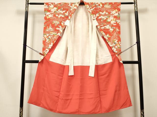 平和屋着物[]七五三　女の子　７歳　祝着　四つ身　立波花文　金彩　逸品　DAAS9250ma_画像2