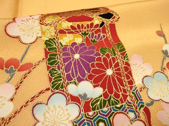  flat мир магазин кимоно [] "Семь, пять, три" девочка .. цветок документ .. окраска золотая краска временный . перо замечательная вещь не использовался DAAS9112ma